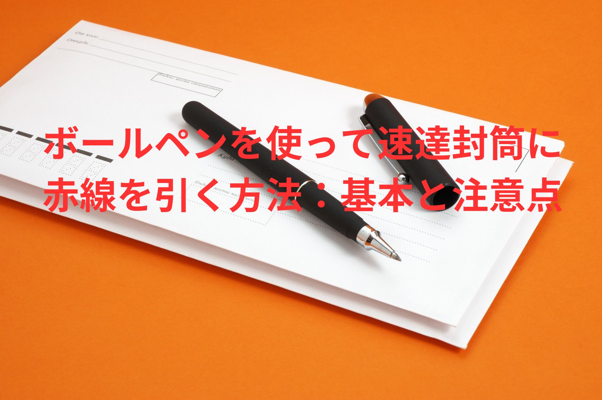 速達 赤 線 ボールペン